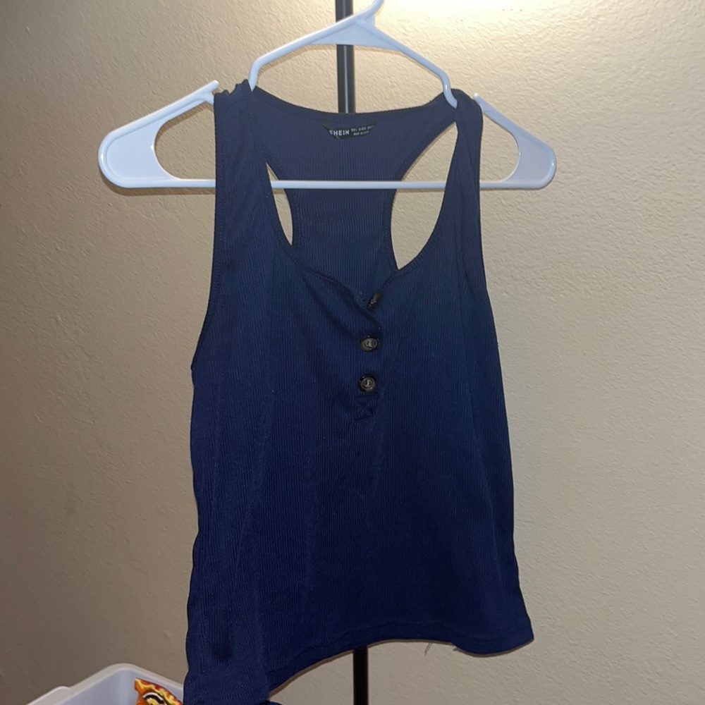 Navy blue top SHEIN